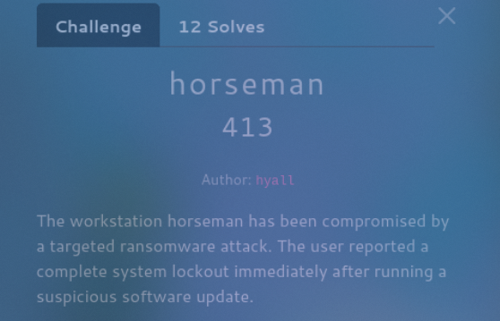 the type of an ordinary ransomware challs