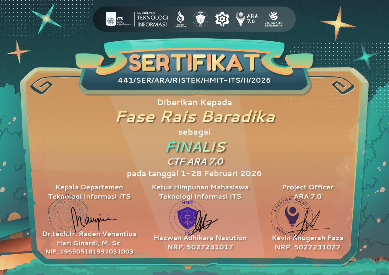 CTF ARA 7.0 Finalist